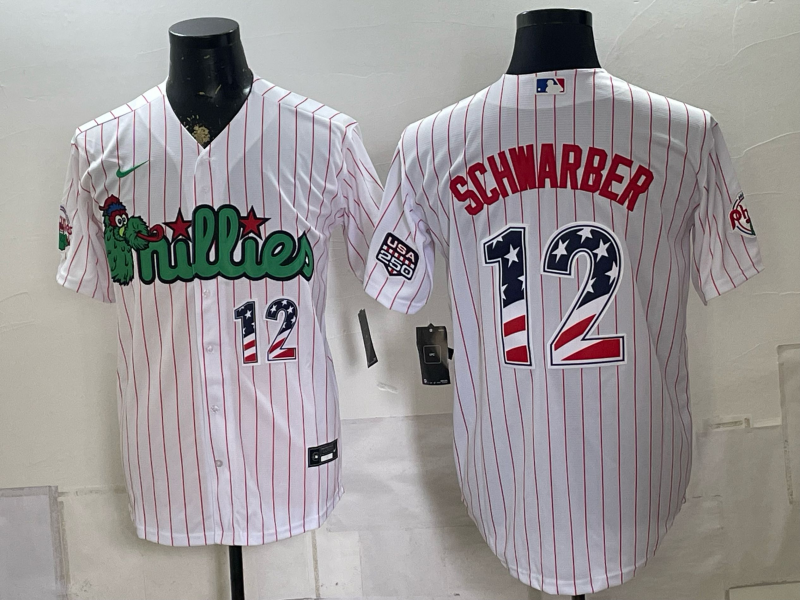 Men 2026 Philadelphia Phillies #12 Schwarber white Game Nike MLB Jersey 0826004->philadelphia phillies->MLB Jersey